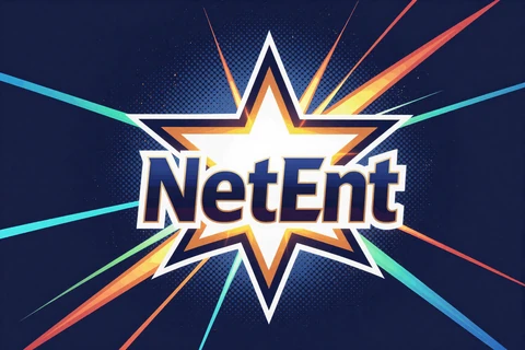 NetEnt Slot Studio Emblem im Anime Stil mit leuchtendem Stern