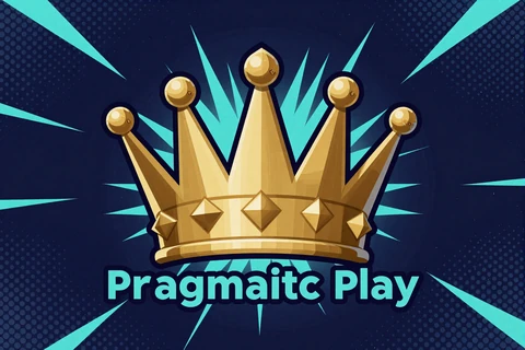 Pragmatic Play Studio Emblem im Anime Stil mit goldener Krone